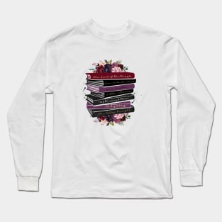 Books and Flowers Long Sleeve T-Shirt